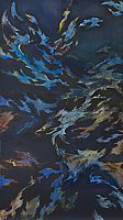 komposition 2012 oel,textil auf pvc 118 x 66,5 cm